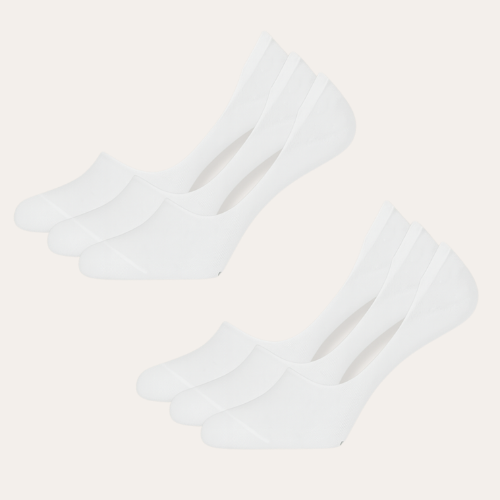 6-Pair Invisible Loafer Socks - White
