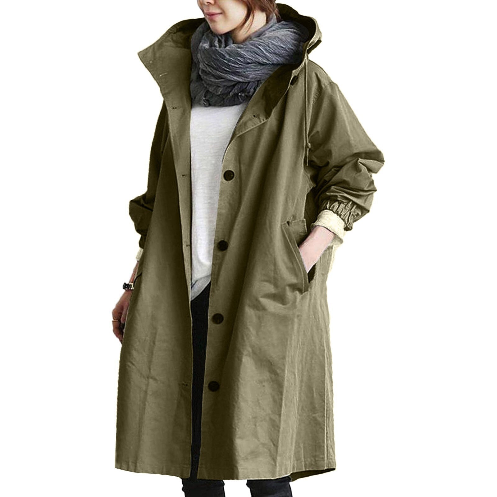 ADALEE - Long Waterproof Raincoat for Women, Perfect for Spring and Summer