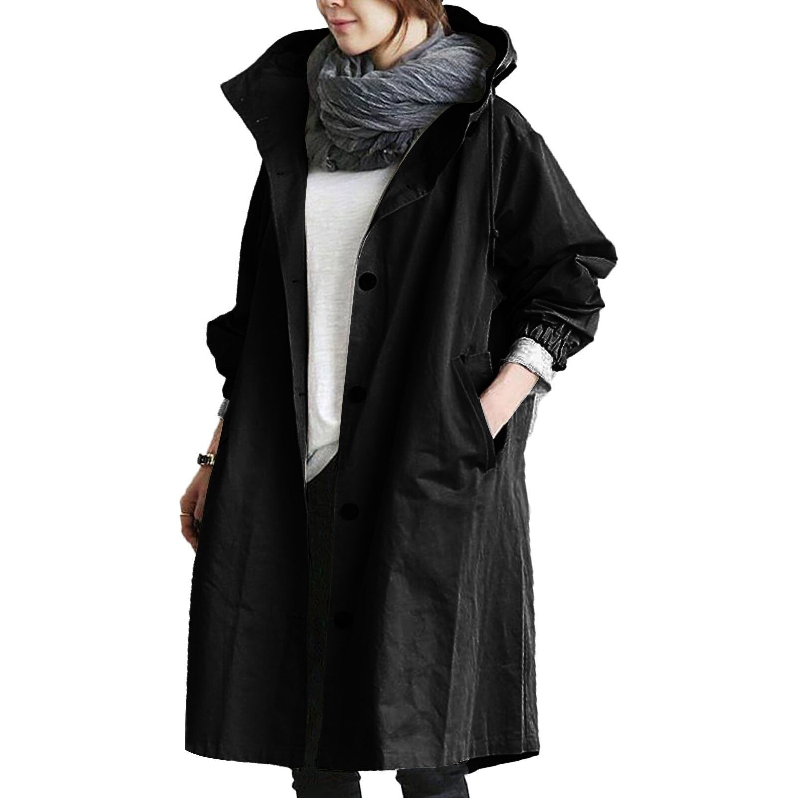 ADALEE - Long Waterproof Raincoat for Women, Perfect for Spring and Summer