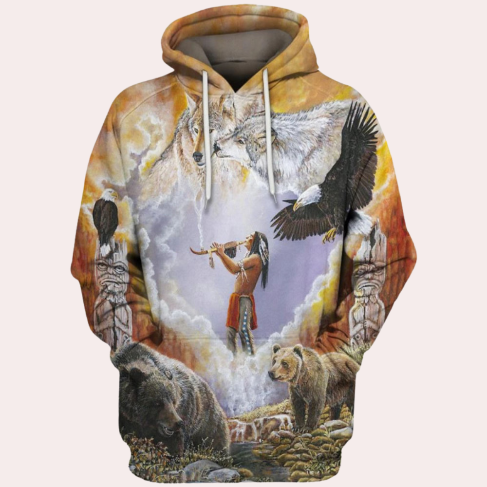 ALVARO - Comfortable Printed Summer Hoodie for Men