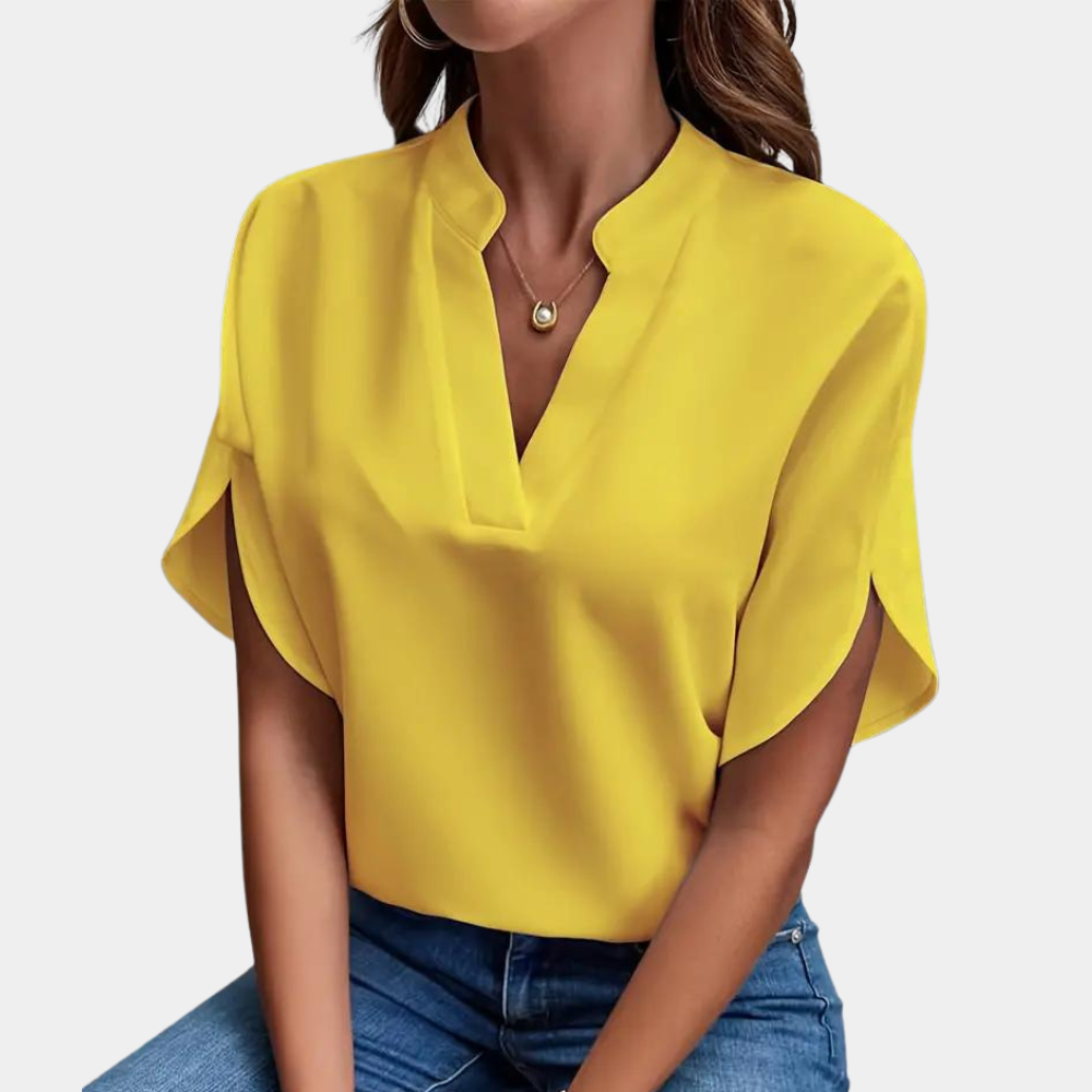 Aiva - Ladies' Summer Blouse with Short Sleeves