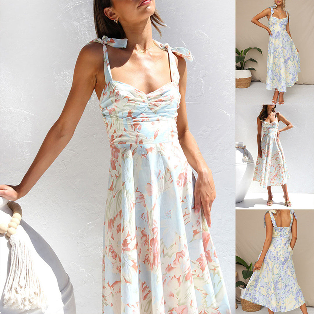BRIA - Fashionable Summer Floral Midi Dress