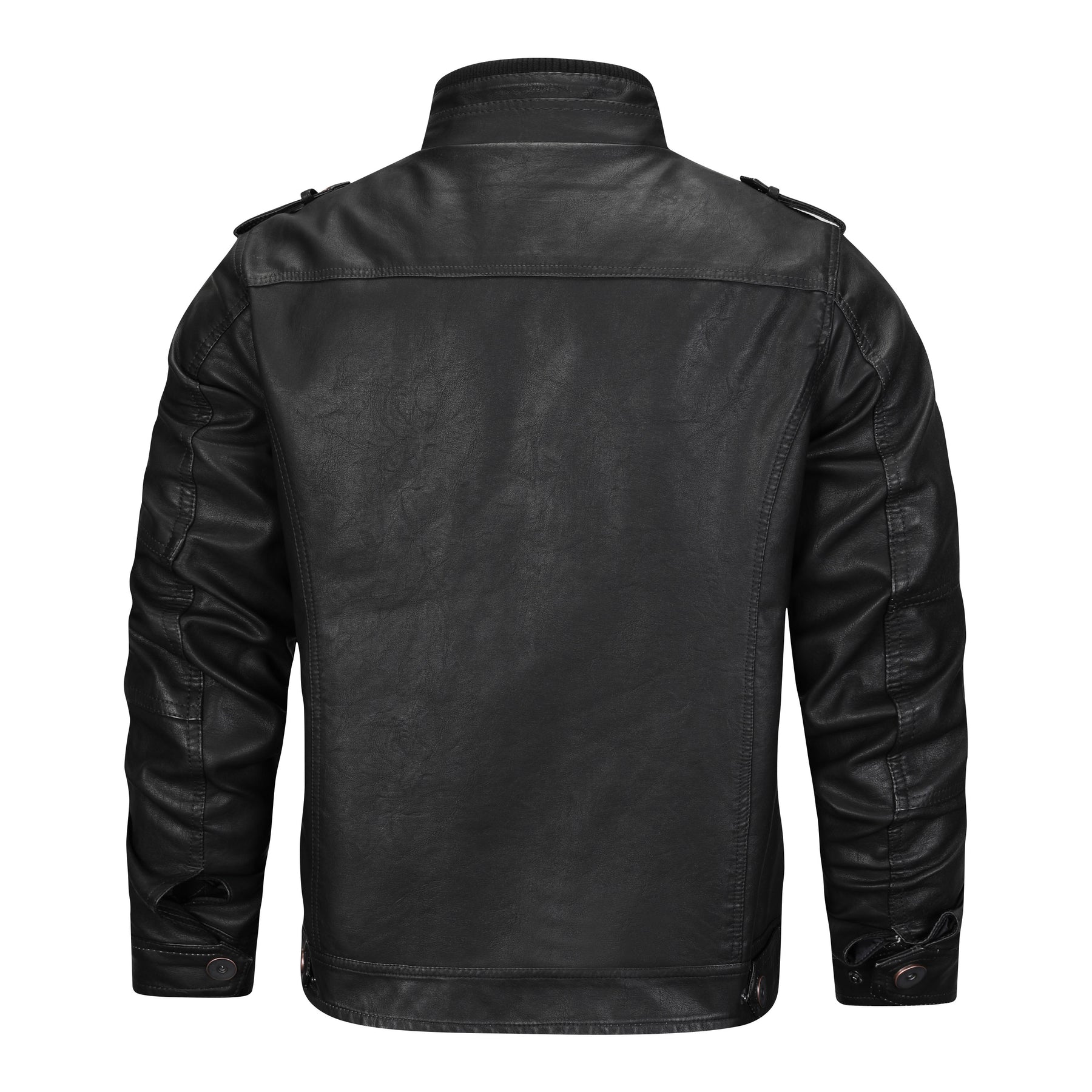 Alpha - Black Leather Summer Jacket for Men