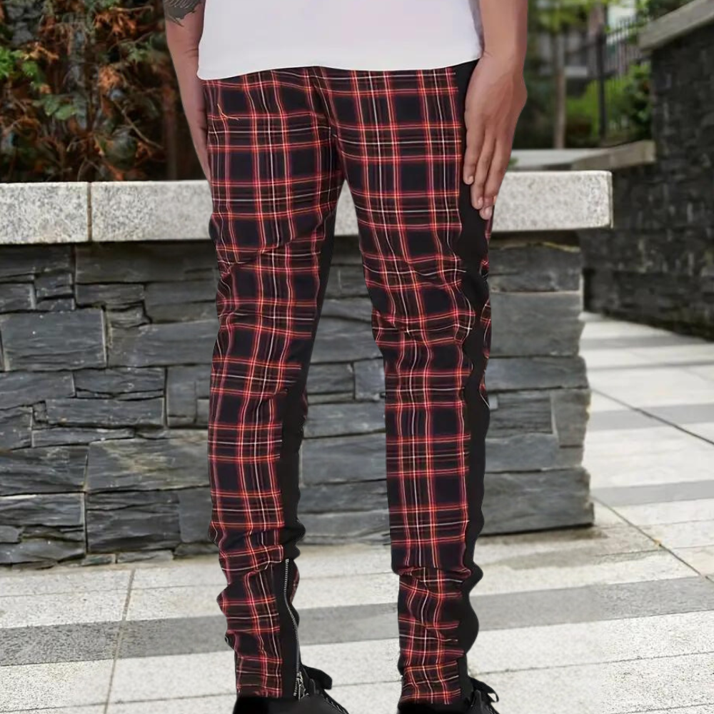 ALOIS - Classic Checked Summer Trousers for Men
