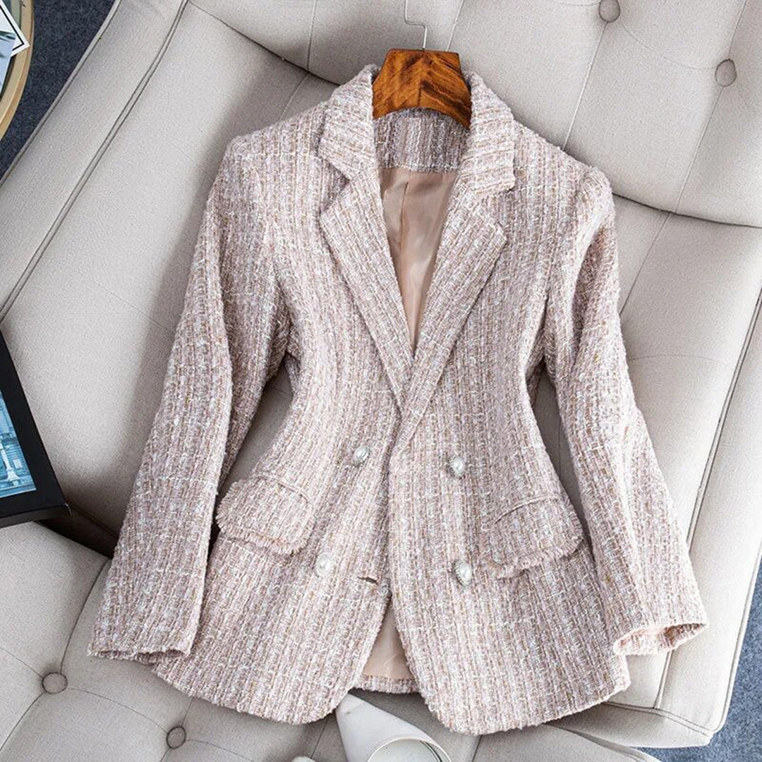 BLYTHE - Lightweight and tailored checked blazer jacket for women, perfect for spring and summer