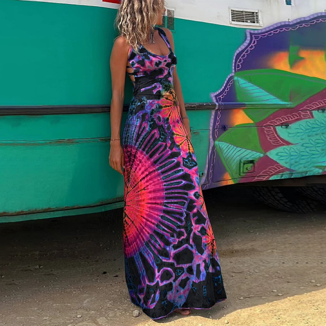 VICTOIRE - Backless Summer Dress with Straps for Spring and Summer