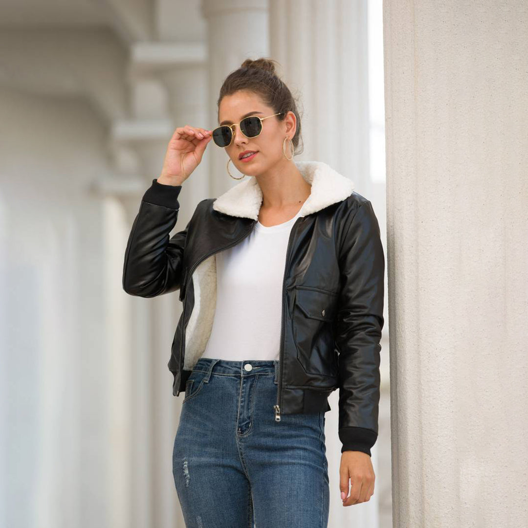 Zeitlose Lederjacke