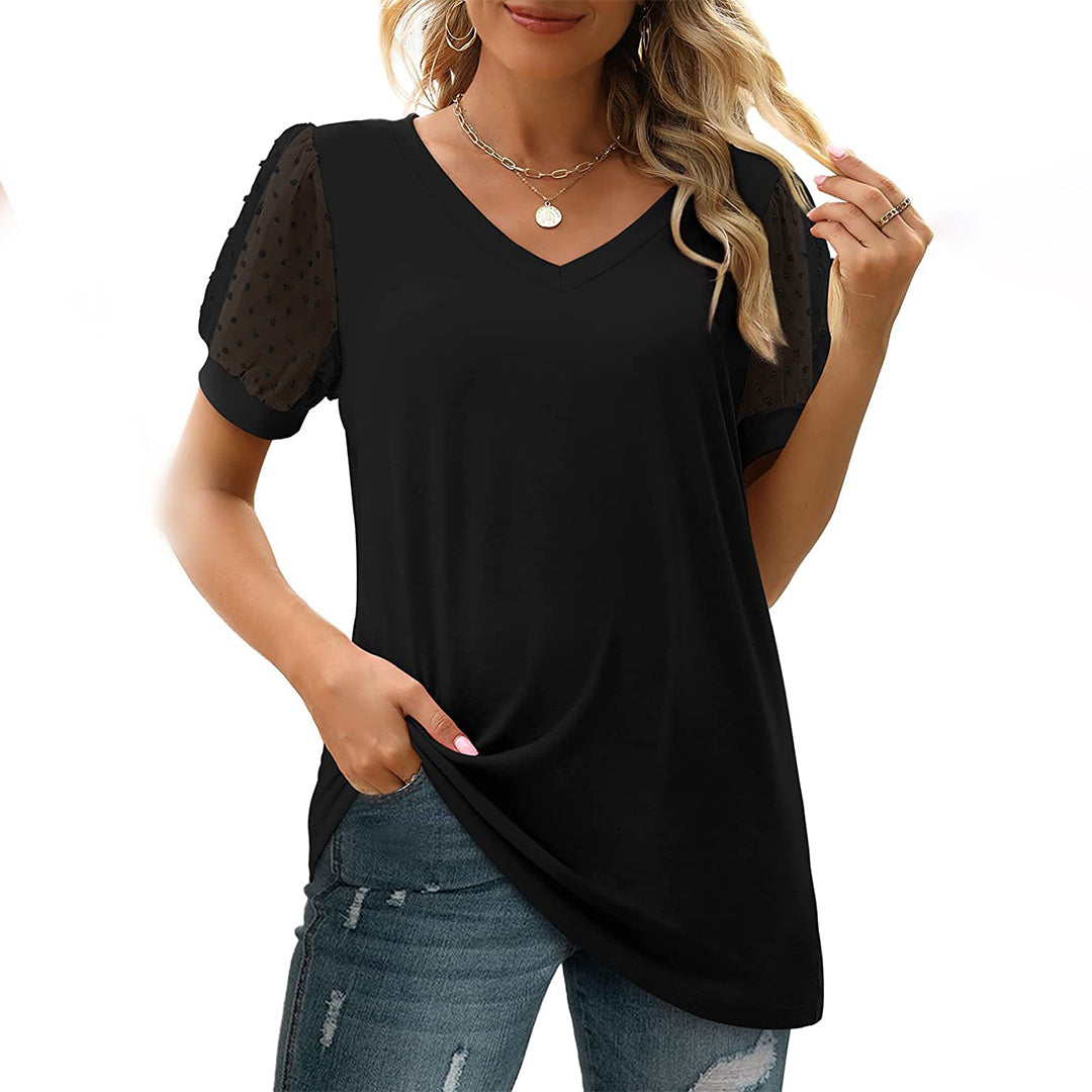 AMOURA - Stylish V-neck Shirt for Summer