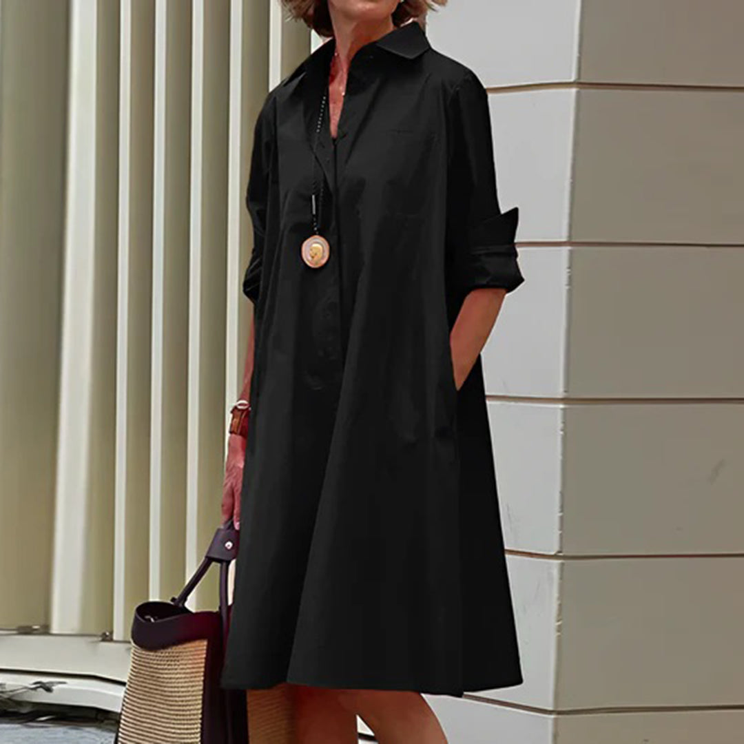 ASHLEY - Fashionable summer dress with long sleeves