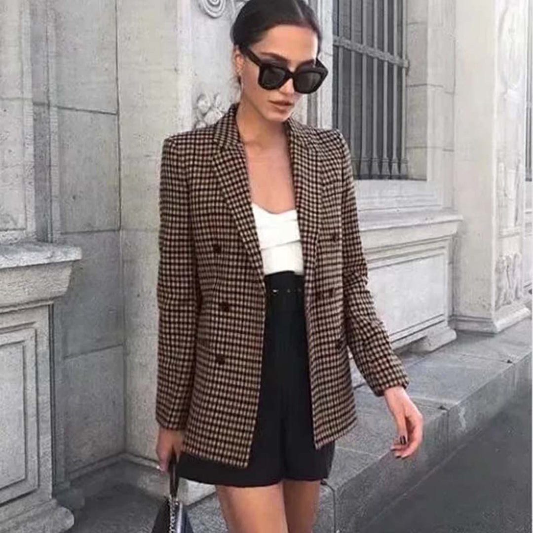 BLAZENKA - Summer blazers with double-breasted buttons