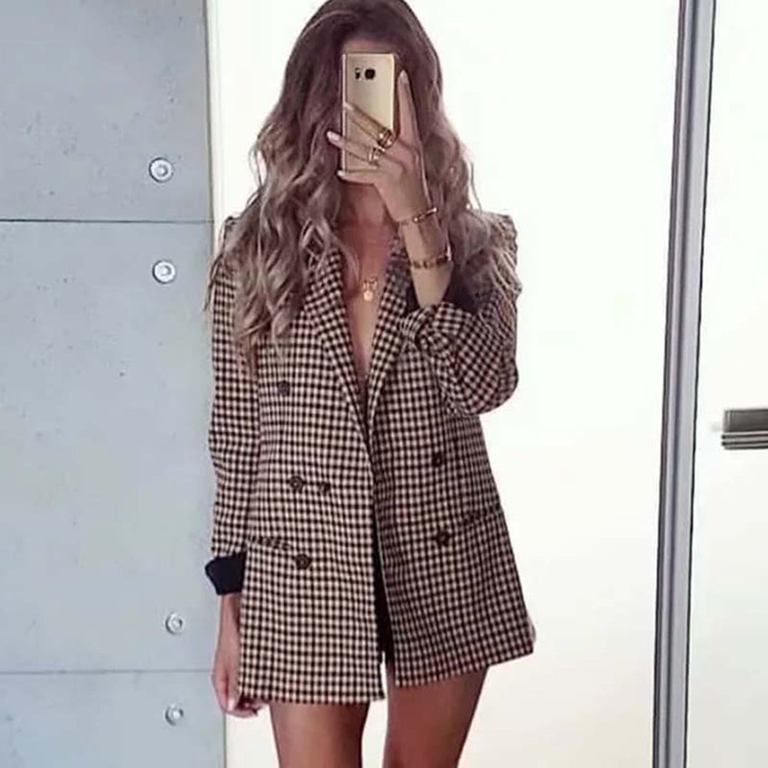 BLAZENKA - Summer blazers with double-breasted buttons