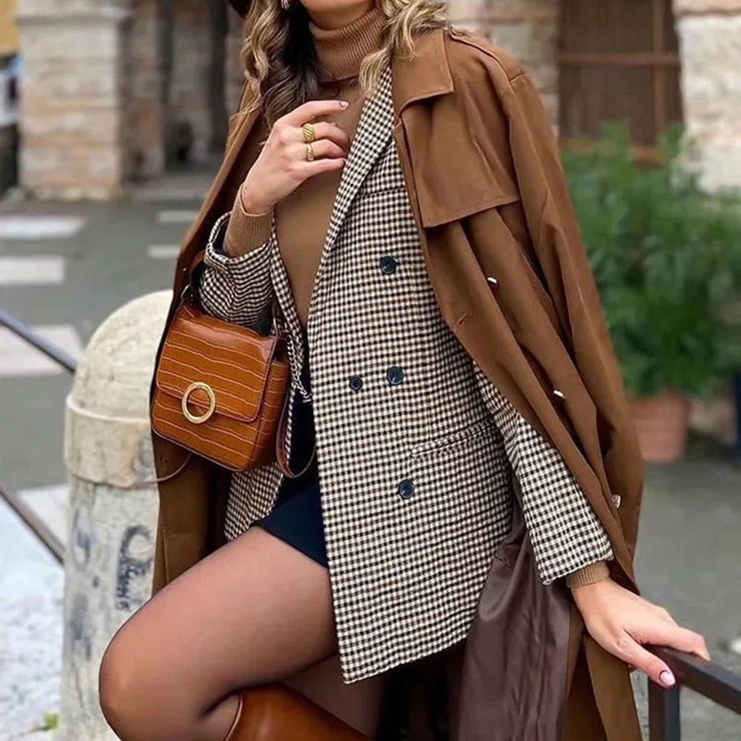 BLAZENKA - Summer blazers with double-breasted buttons
