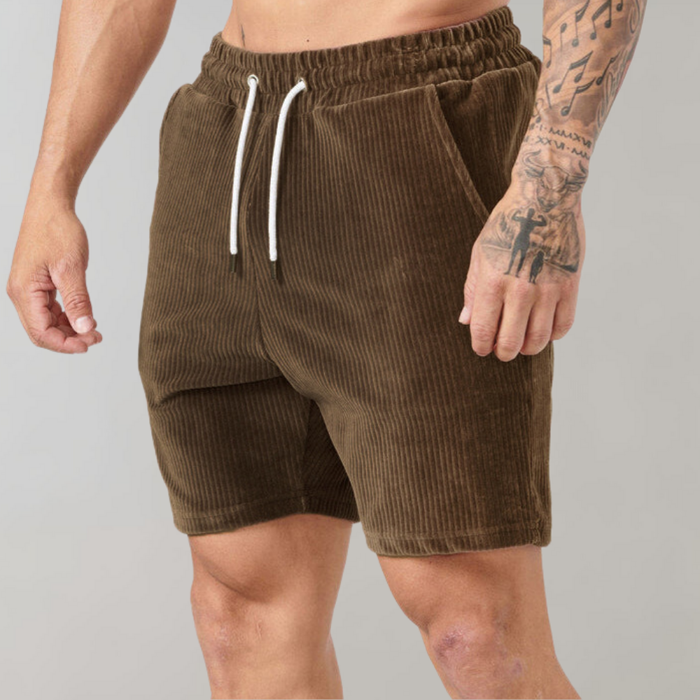 Stijn - Casual corduroy men's shorts for summer