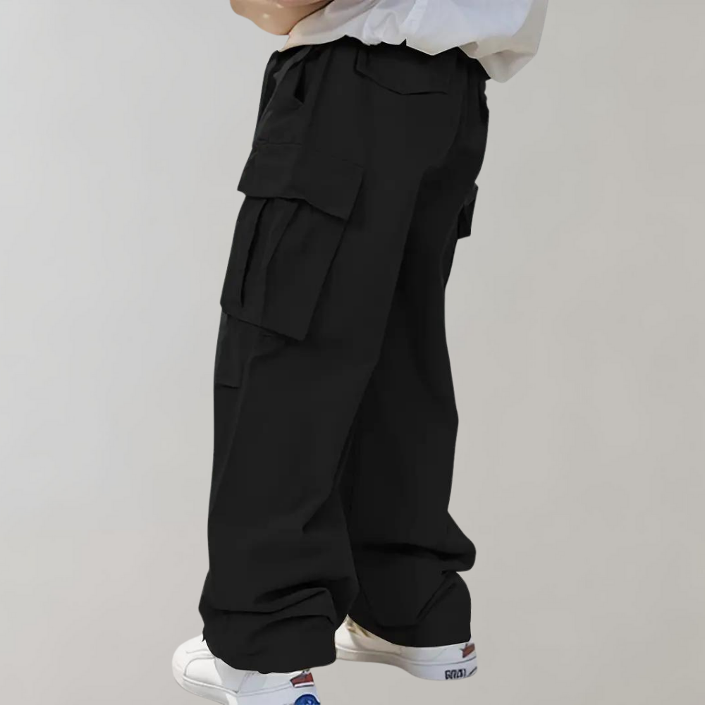Asger - Cargo men's trousers with straight legs for summer