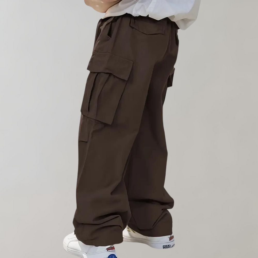 Asger - Cargo men's trousers with straight legs for summer