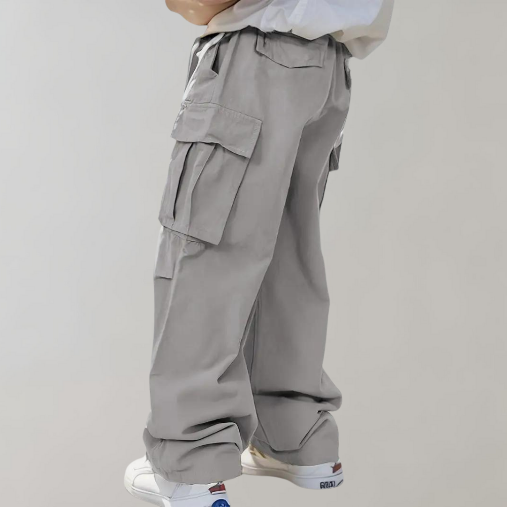 Asger - Cargo men's trousers with straight legs for summer