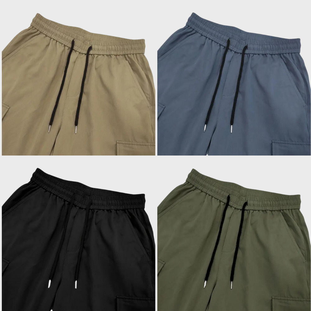 Asger - Cargo men's trousers with straight legs for summer
