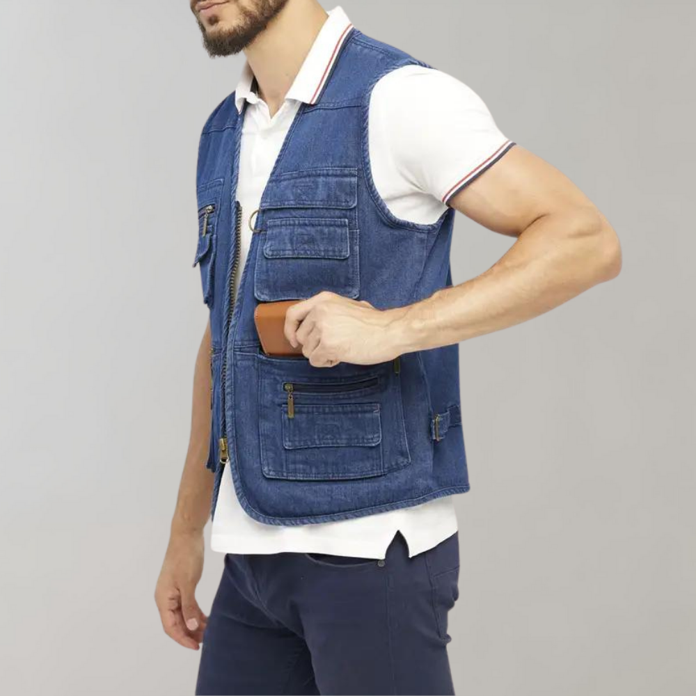 Svend - Men's Gilet with Zipped Pockets for Summer