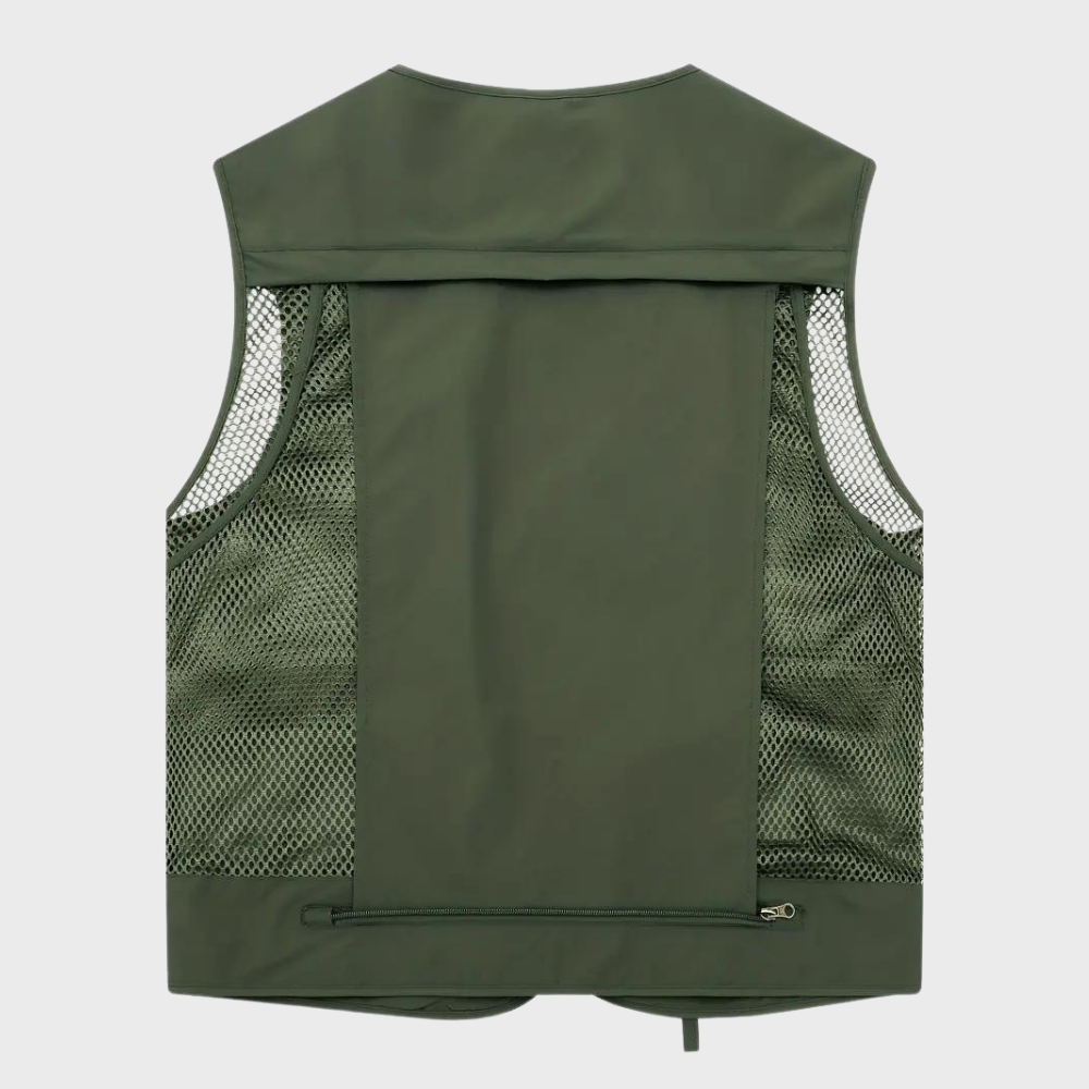 Troels - Breathable cargo men's vest with multiple pockets for summer