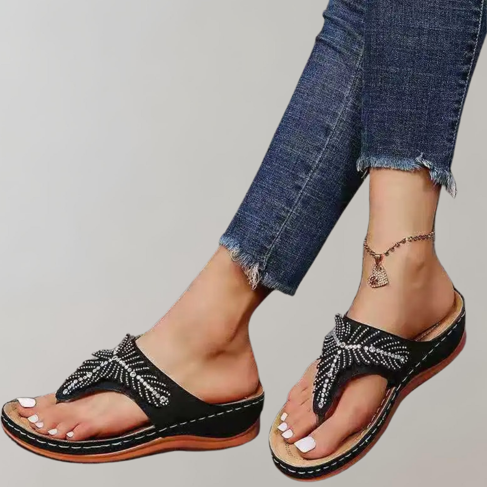 Chestnut - Comfortable and stylish summer ladies' slippers