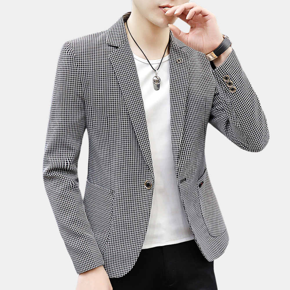 Victor - Stylish Checked Men's Blazer for Summer