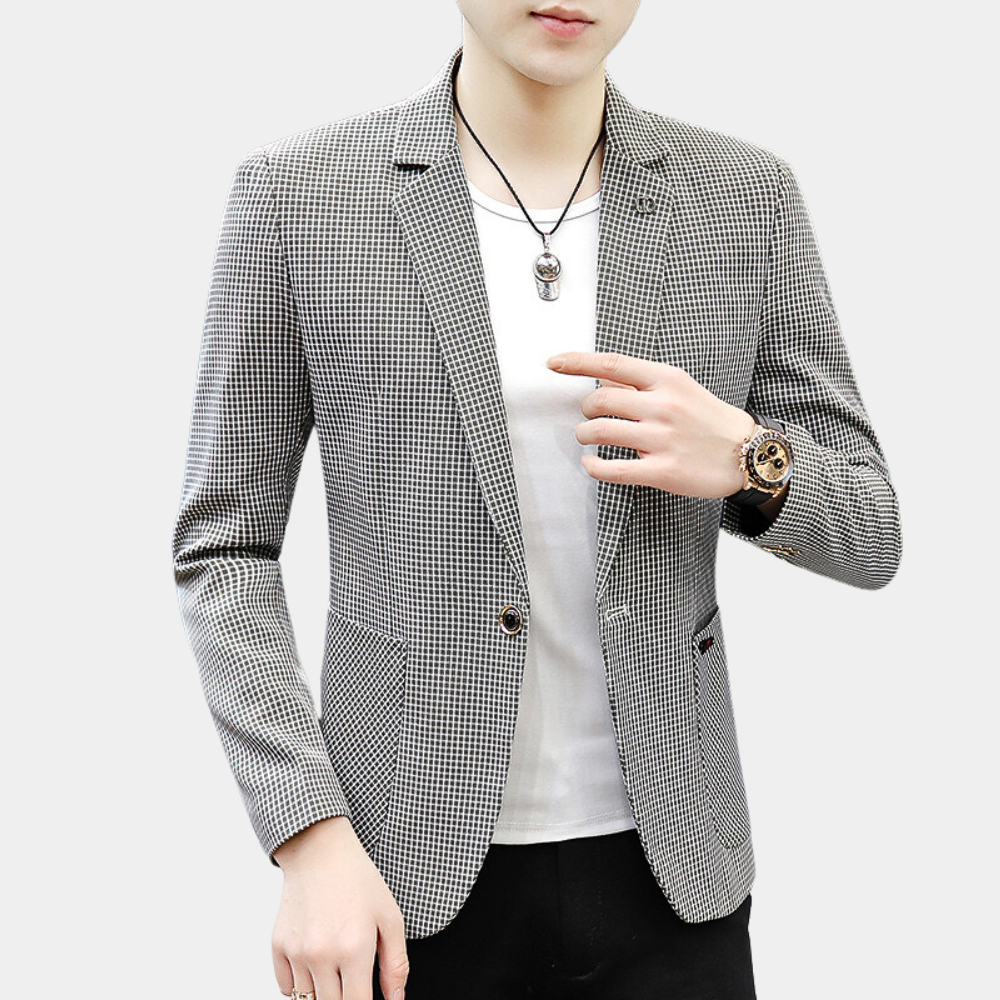 Victor - Stylish Checked Men's Blazer for Summer
