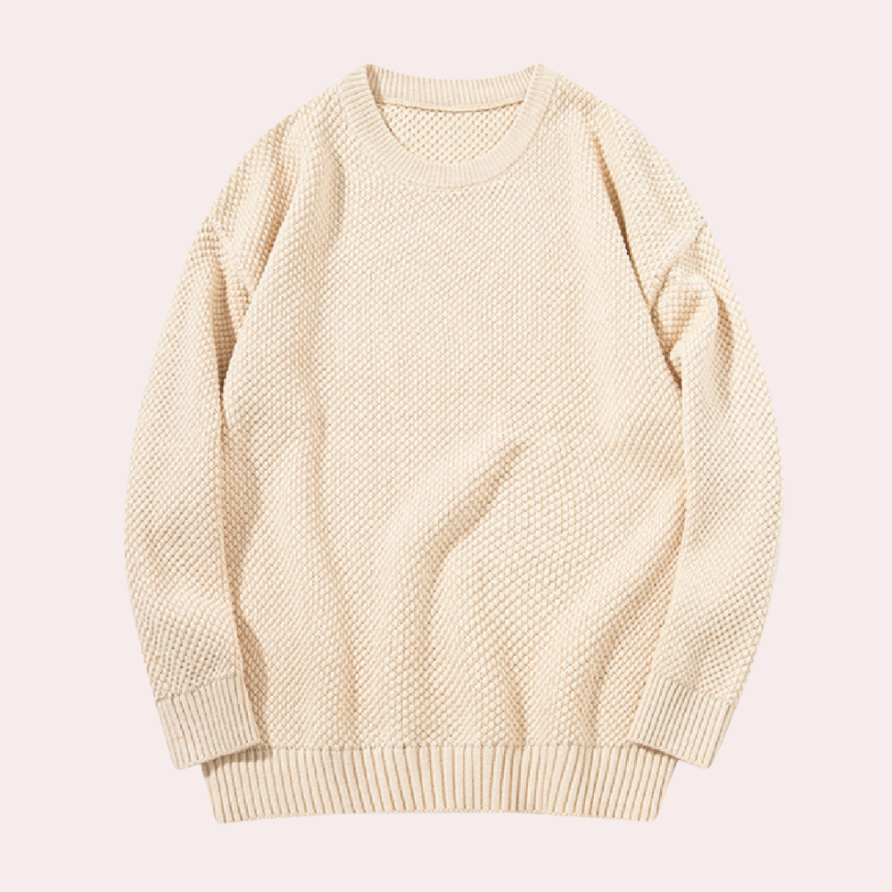 Trond - Lightweight Summer Men's Sweater with Round Neck