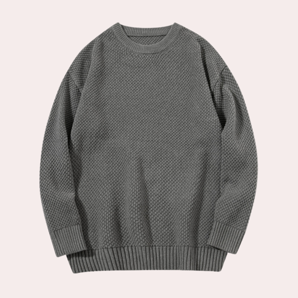 Trond - Lightweight Summer Men's Sweater with Round Neck