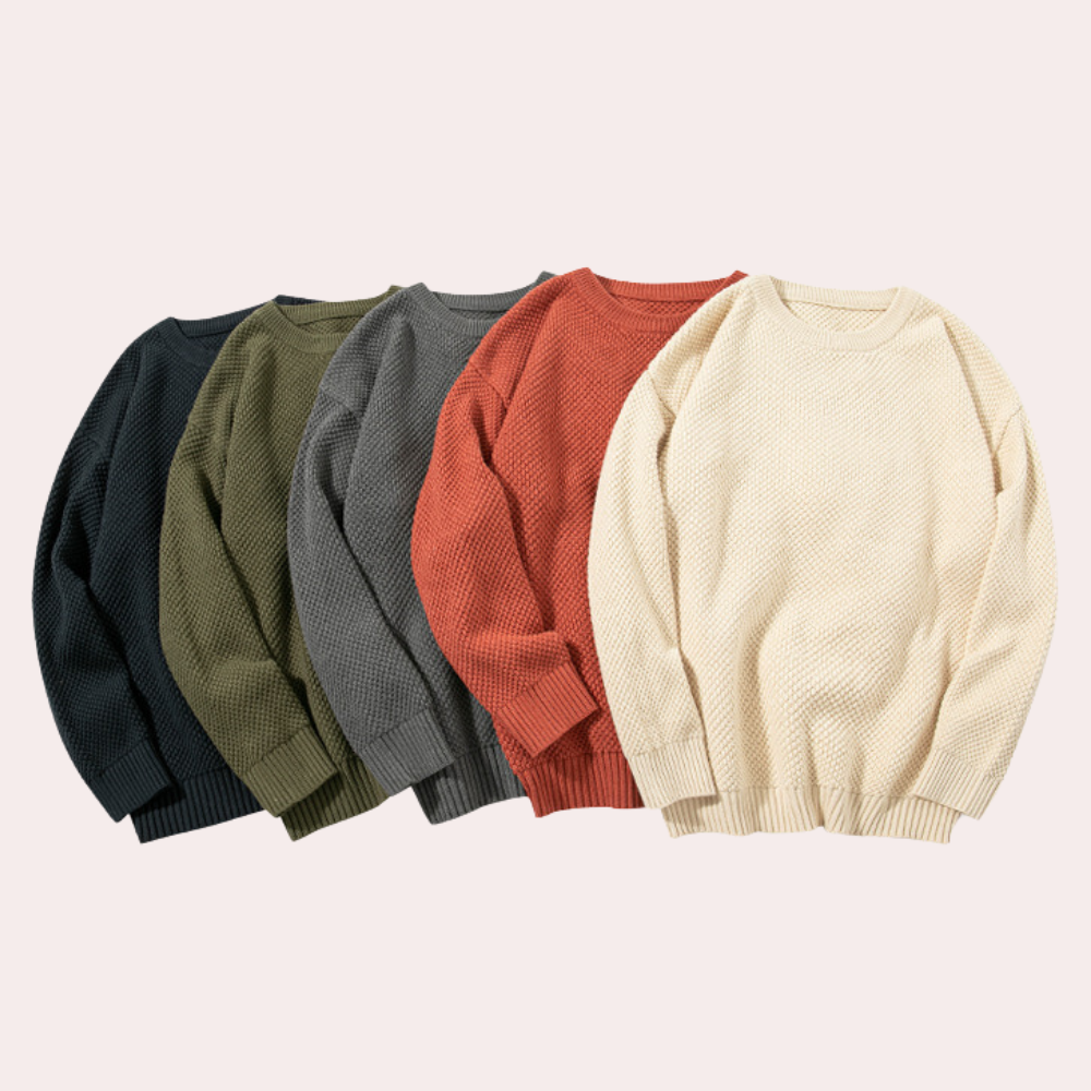 Trond - Lightweight Summer Men's Sweater with Round Neck