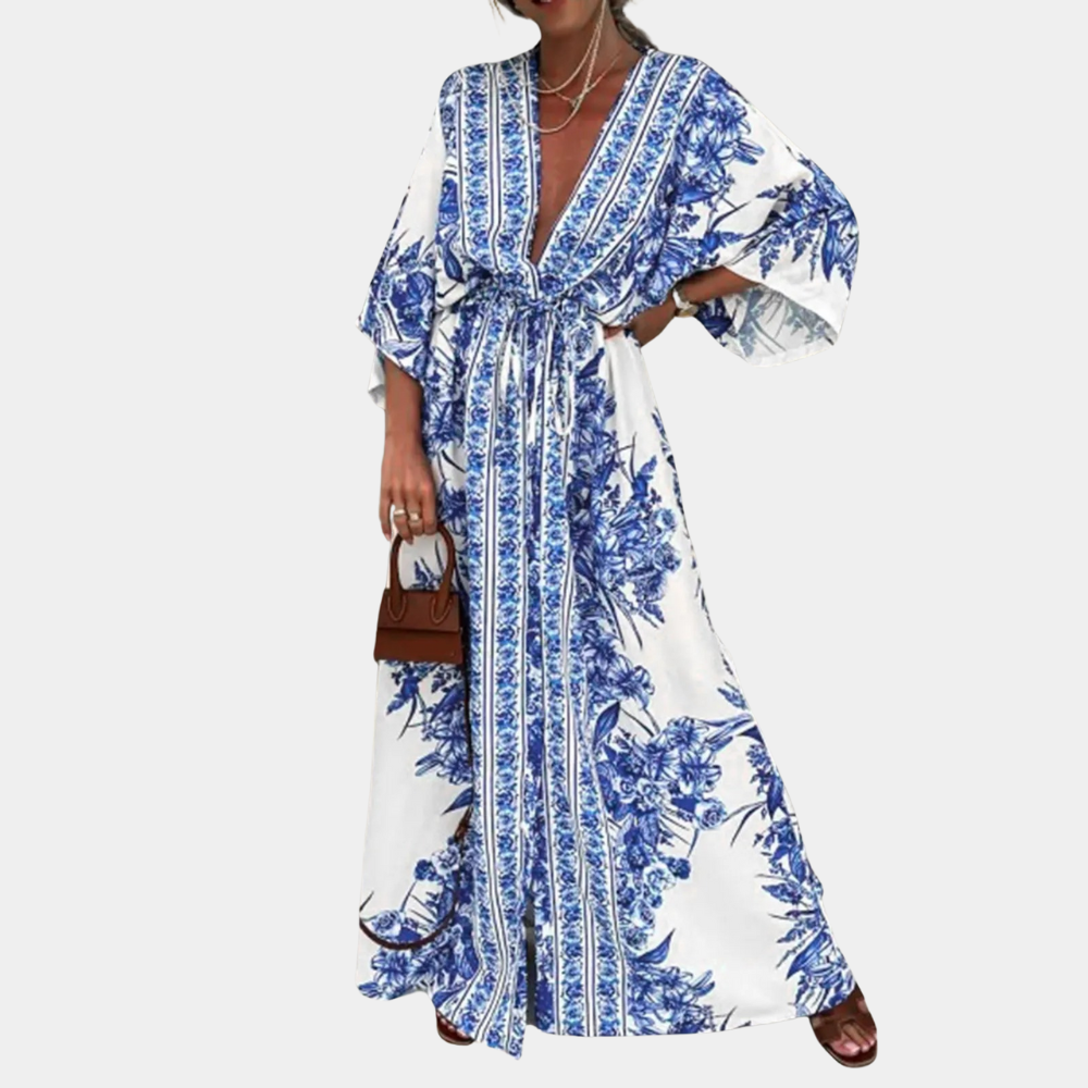 Adelyn - Long Summer Dress with Wide Sleeves for Women