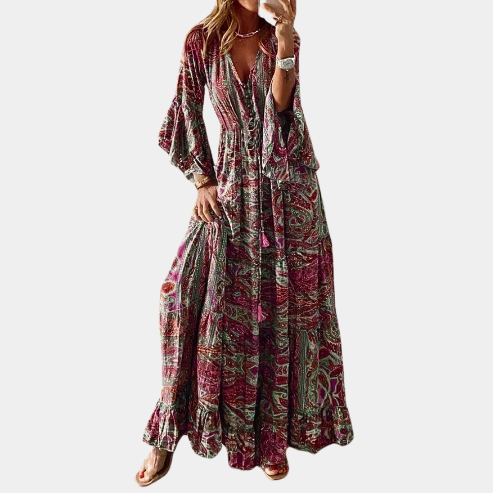Agathe - Bohemian Long Summer Dress for Women