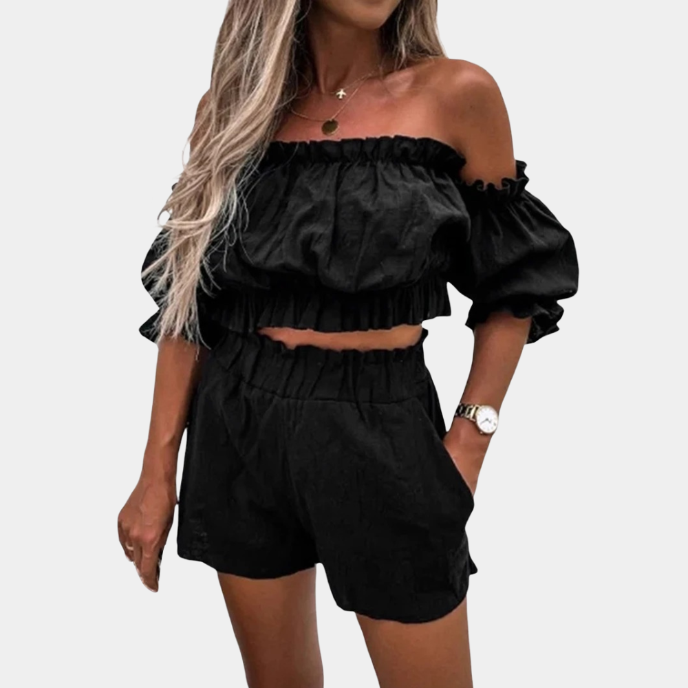 Blanche - Women's Shorts and Top Set for Summer Adventures