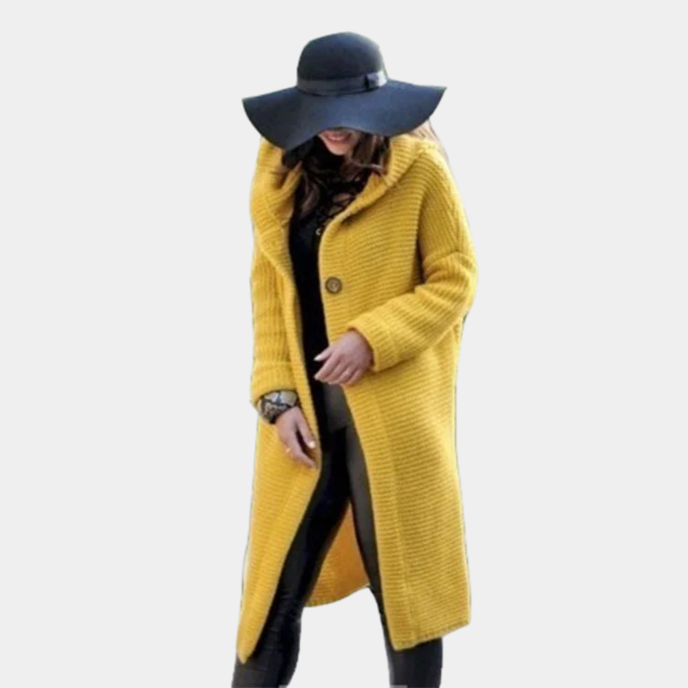 Claudia - Warm ladies' cardigan with hood