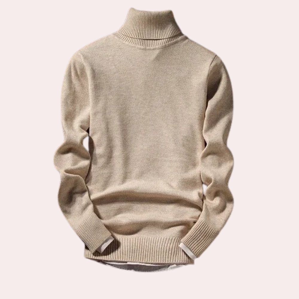 Zeke - Classic Roll Neck Jumper for Men