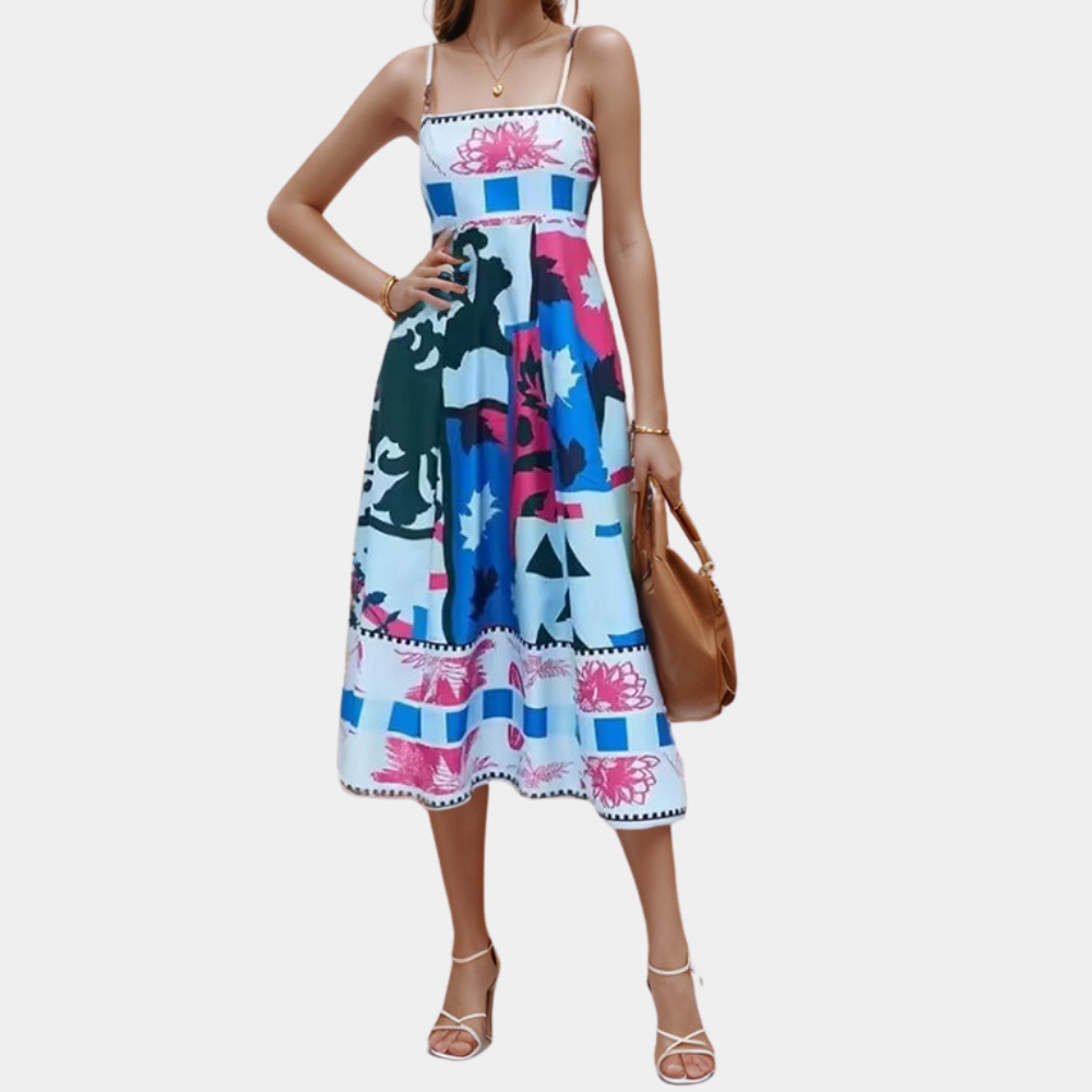 Carrie - Elegant ladies' dress with summer print