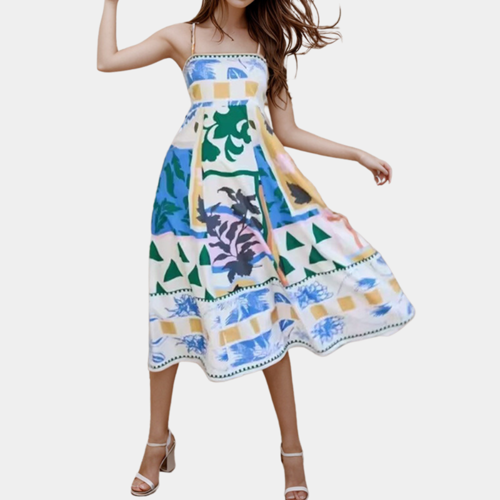 Carrie - Elegant ladies' dress with summer print