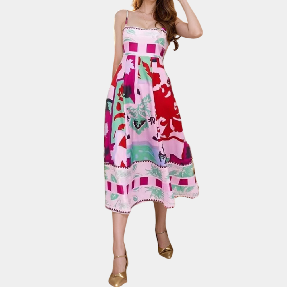 Carrie - Elegant ladies' dress with summer print
