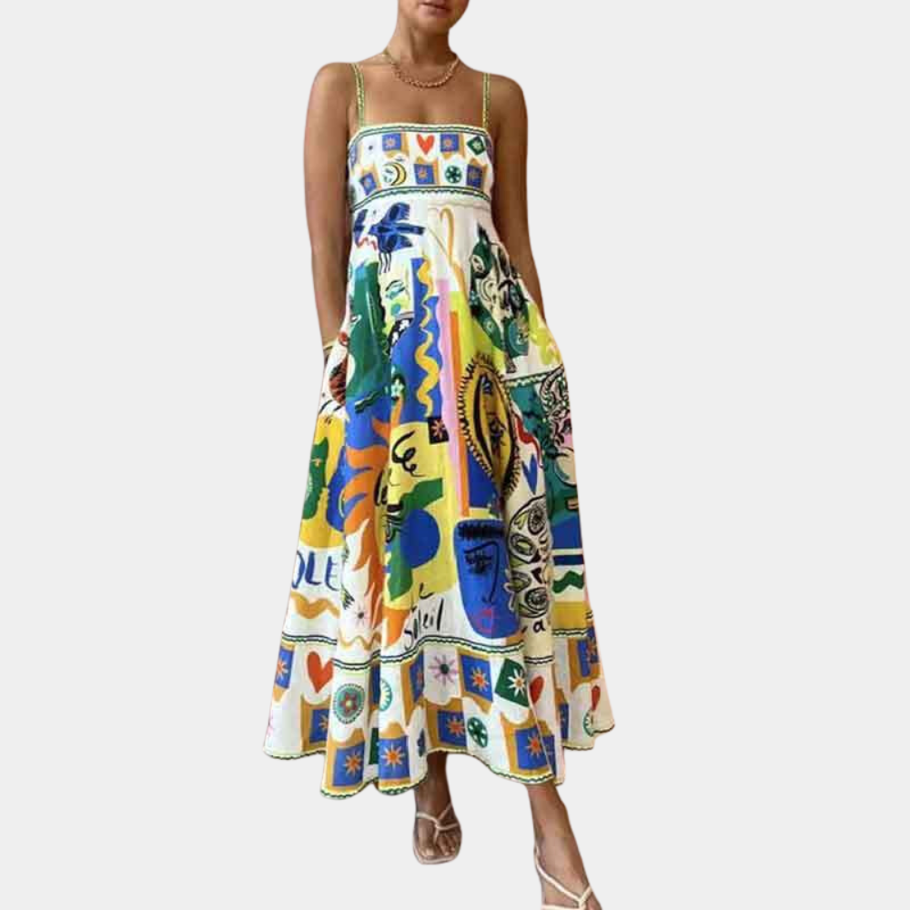 Carrie - Elegant ladies' dress with summer print