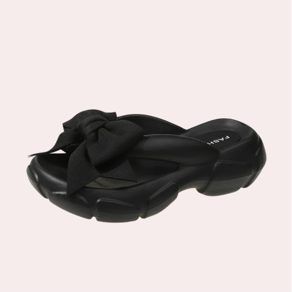 Abby - Elegant summer ladies' slippers with bow