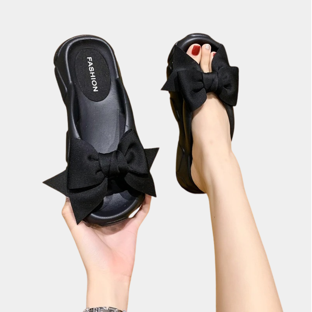Abby - Elegant summer ladies' slippers with bow