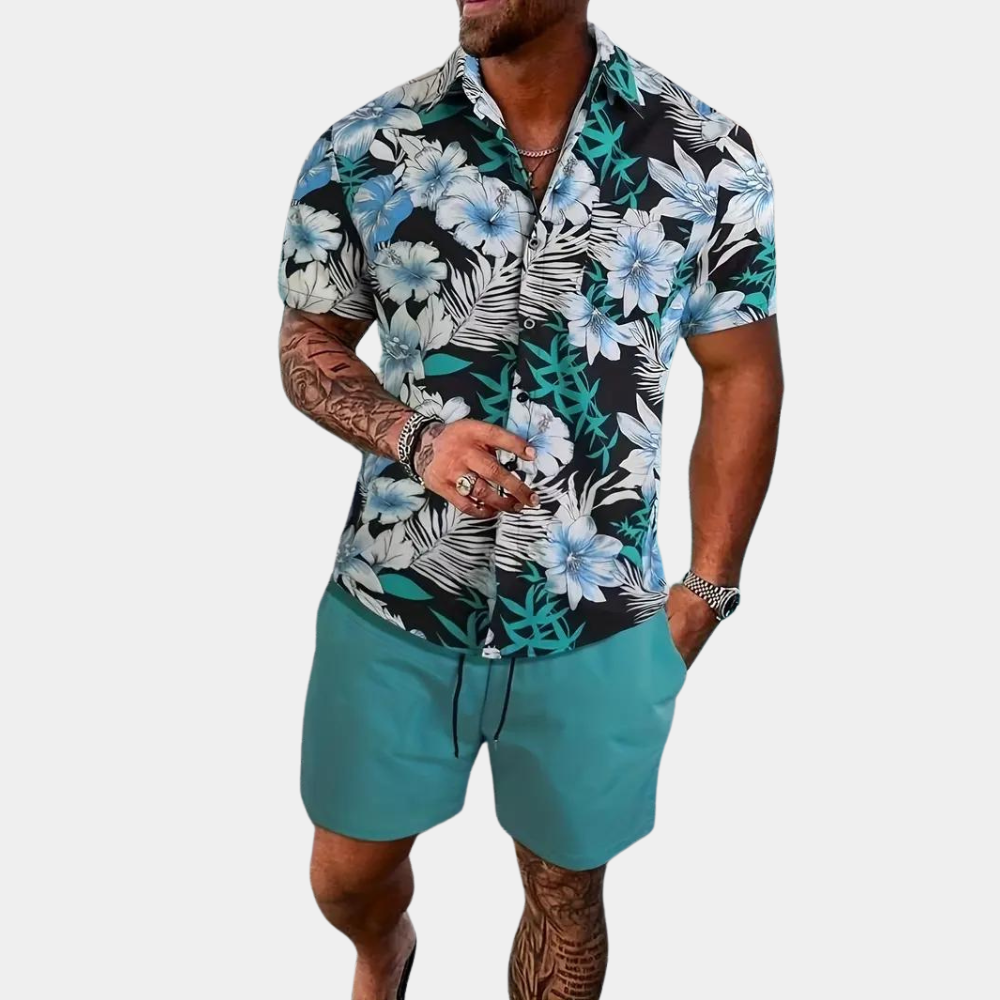Travis - Floral Two-Piece Summer Outfit for Men - Perfect for Spring and Summer