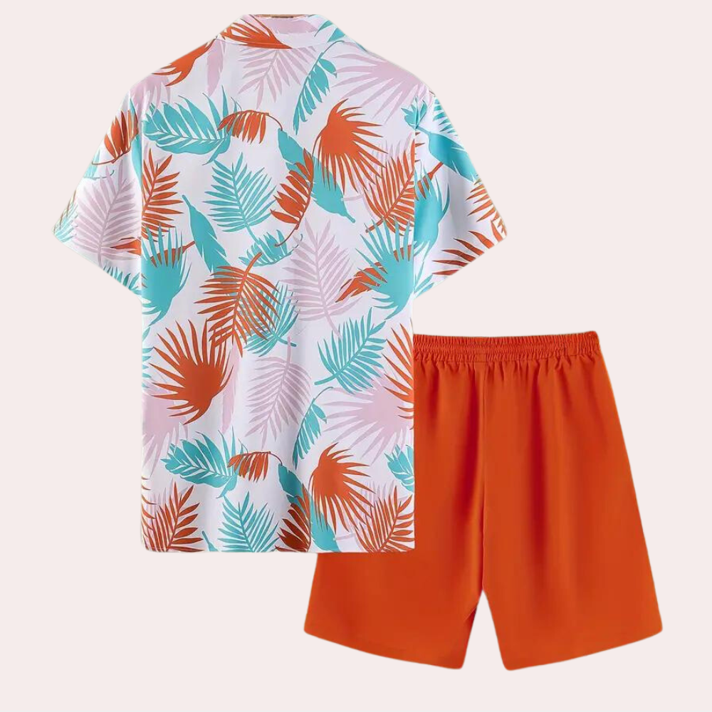 Claiborne - Men's Hawaiian Two-Piece Summer Outfit