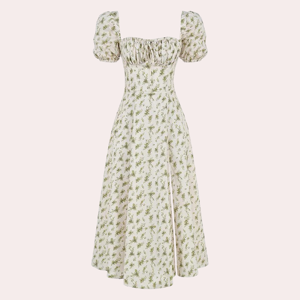 Sylvie - Summer Floral Ladies' Dress with Split
