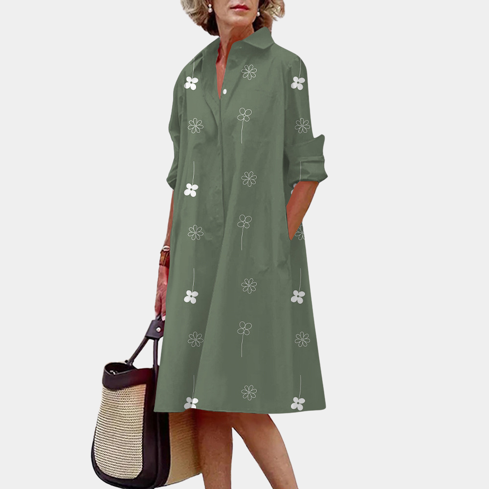 Anastasia - Elegant Ladies' Shirt Dress for Summer