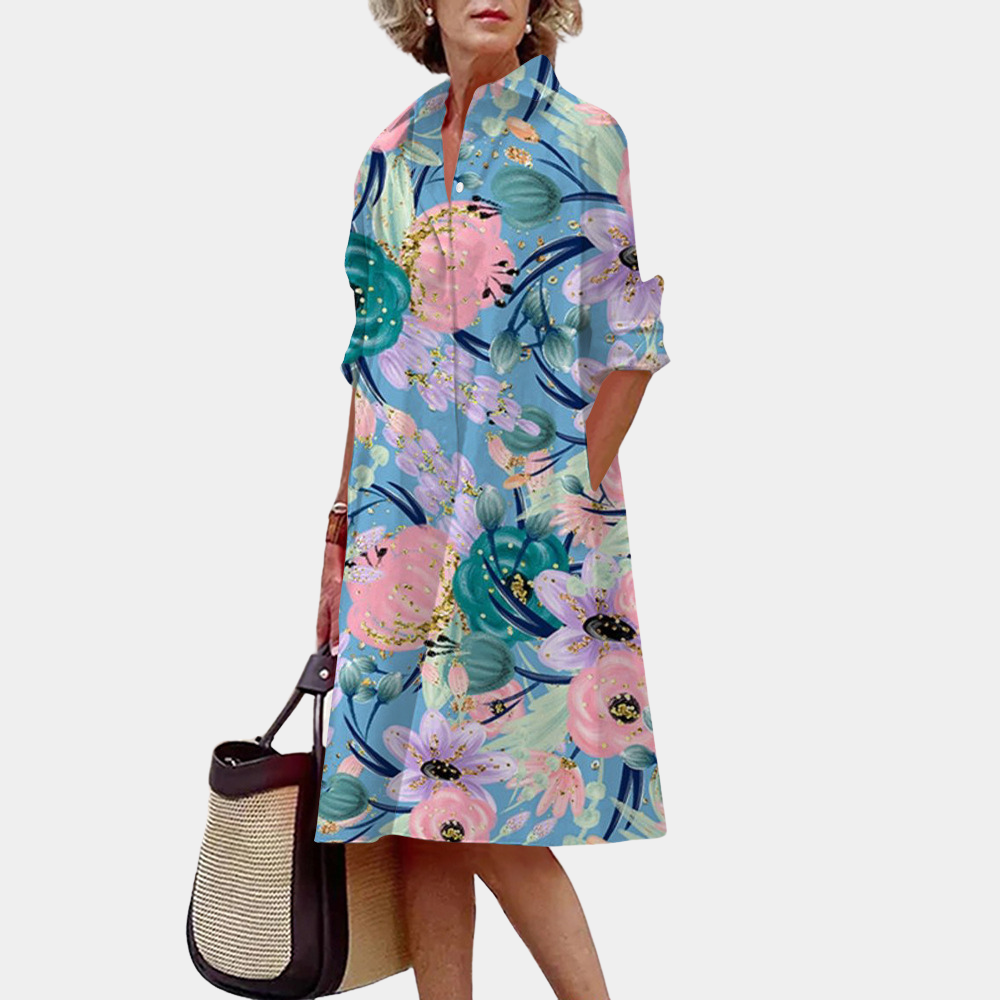 Anastasia - Elegant Ladies' Shirt Dress for Summer
