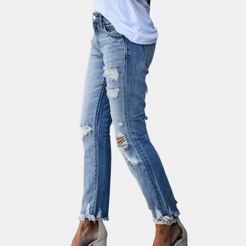 Aldina - Casual Ripped Women's Jeans for Summer