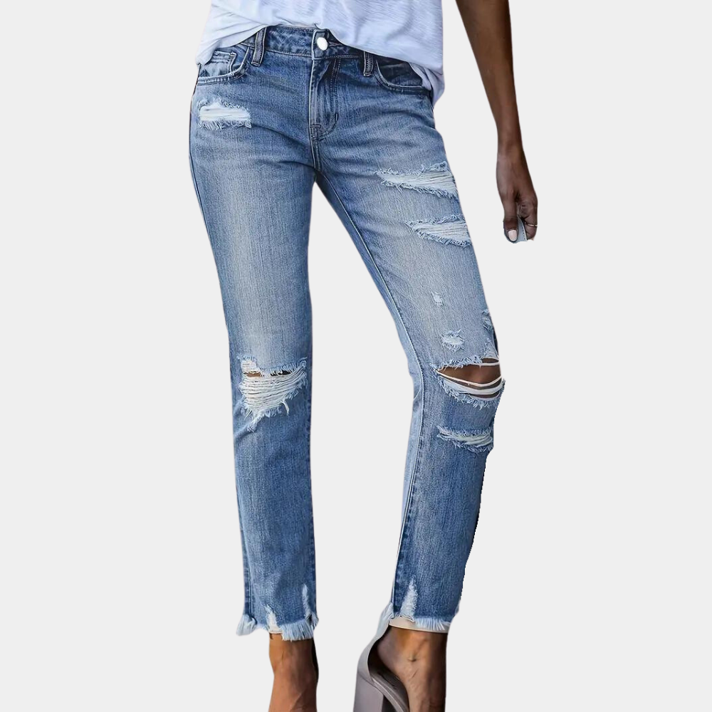 Aldina - Casual Ripped Women's Jeans for Summer