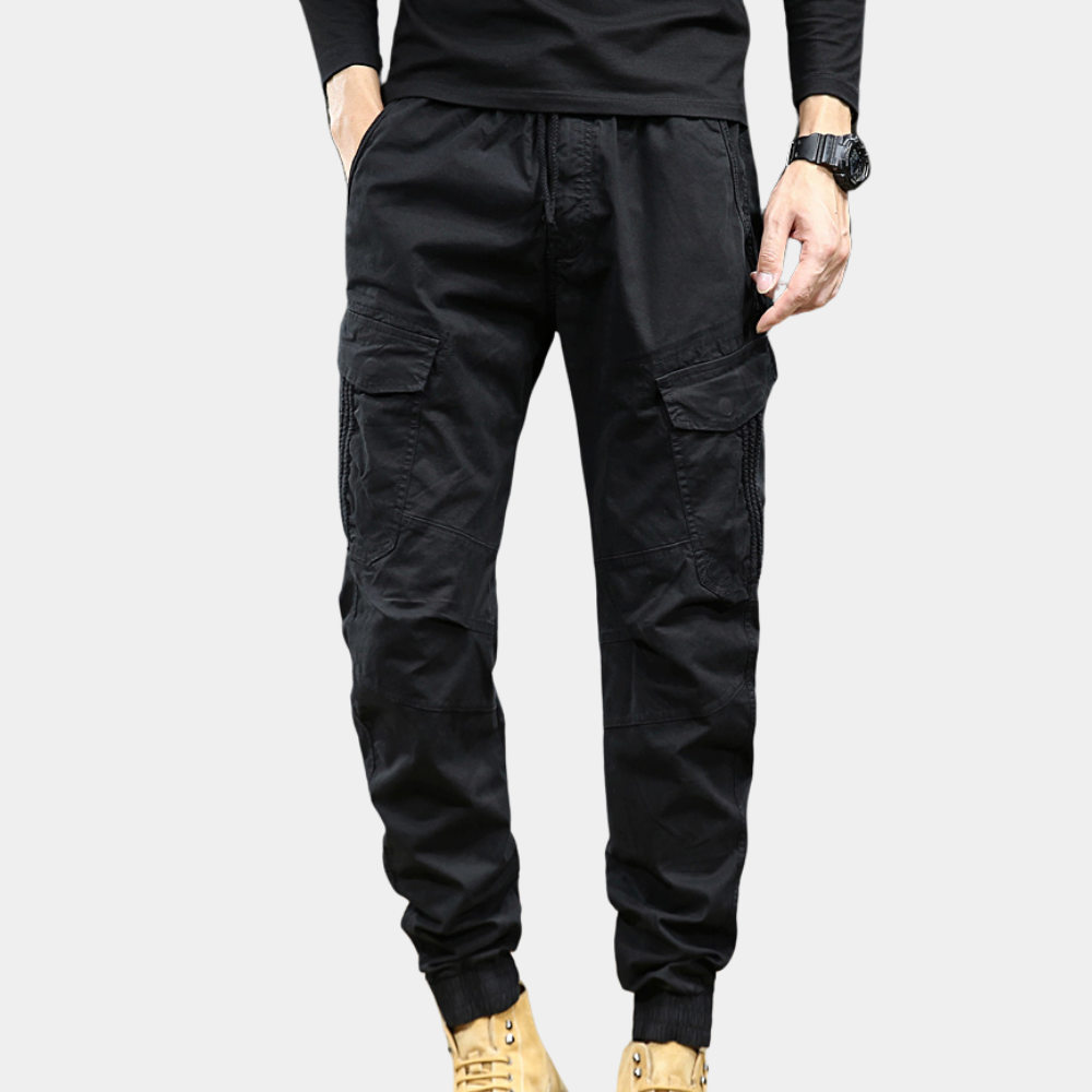 Daan - Men's cargo trousers with multiple pockets for summer