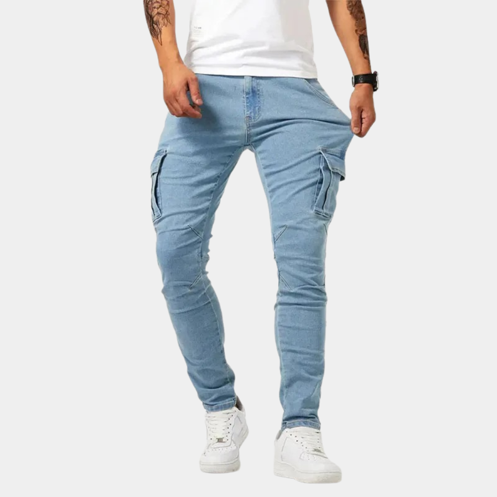 Amara - Stretch Cargo Trousers for Men for Summer