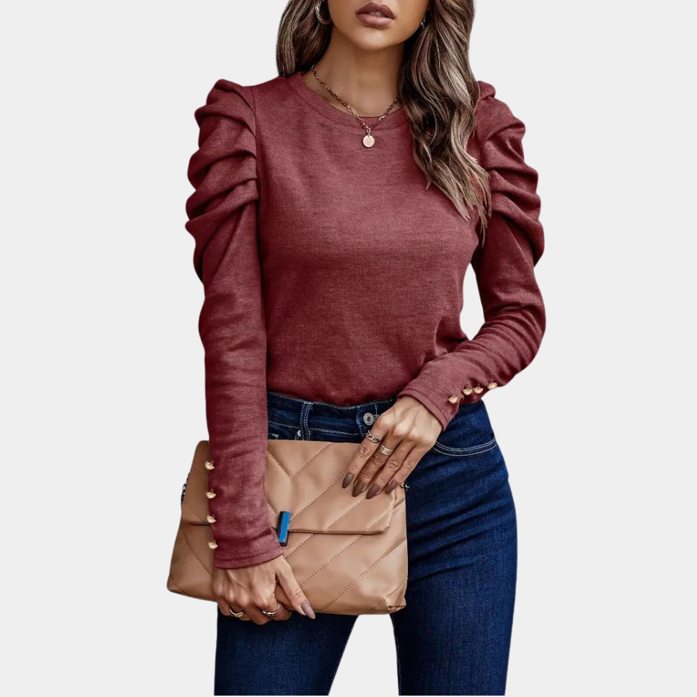 Aimee - Light Women's Blouse with Puff Sleeves for Summer